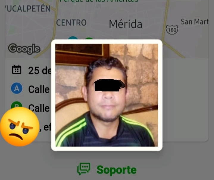 Joven denuncia a conductor de inDriver por presunto robo en Mérida