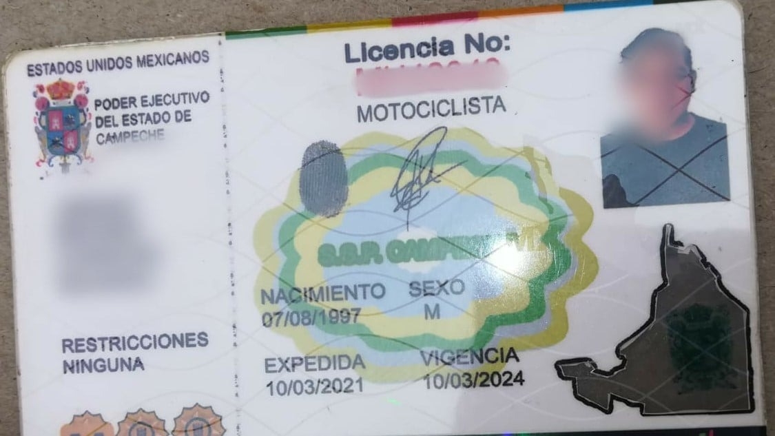 FGE detiene a motociclistas con licencias falsas en Campeche