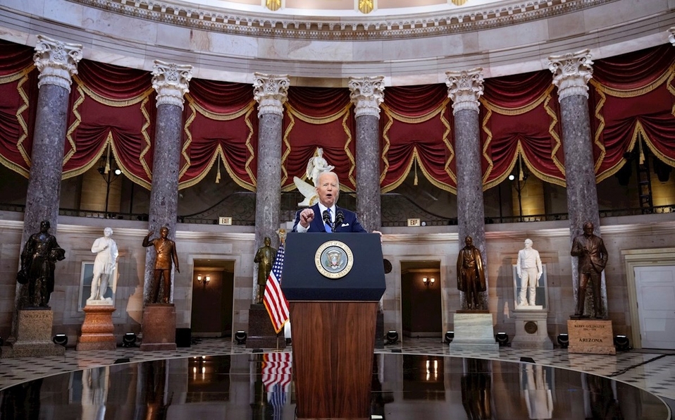 Joe Biden asegura que asalto a Capitolio fue “una insurrección armada”