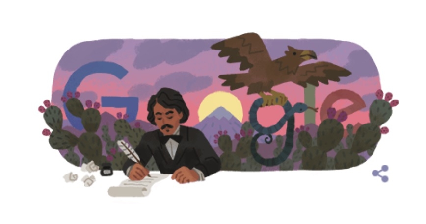 Google celebra a Francisco González Bocanegra, autor del Himno Nacional Mexicano