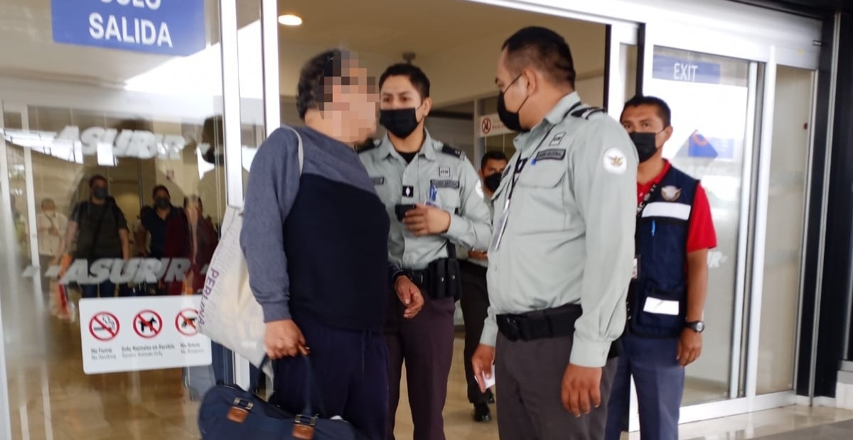 Ebrio causa movilización de la Guardia Nacional en el aeropuerto de Mérida