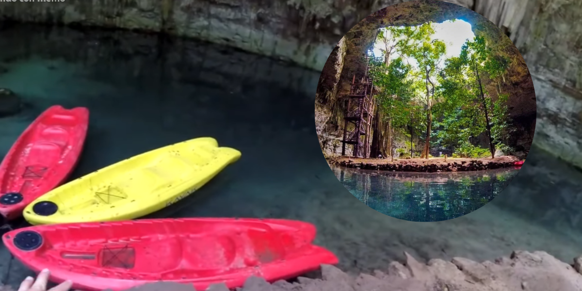Conoce el cenote donde podrás hacer kayak y rapel en Mérida