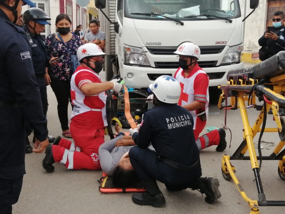 Mujer resulta lesionada de gravedad tras ser atropellada en Tizimín