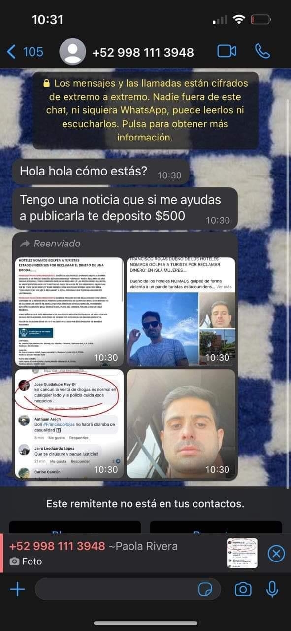El empresario Francisco Rojas Álvarez, denuncia y expone la nueva modalidad de extorsión de la que fue víctima