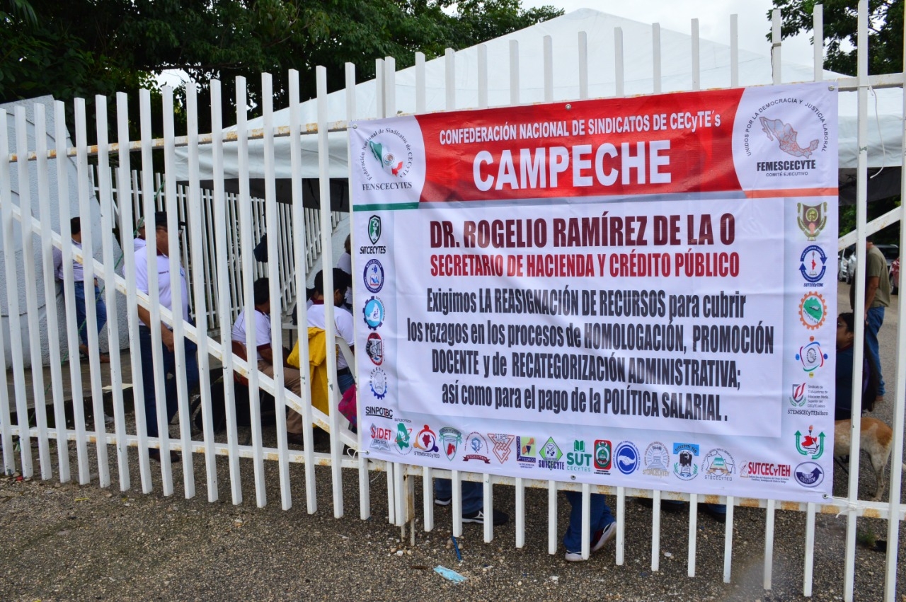 Cecytec anuncia paro de labores indefinido en Campeche a partir del martes 25 de octubre