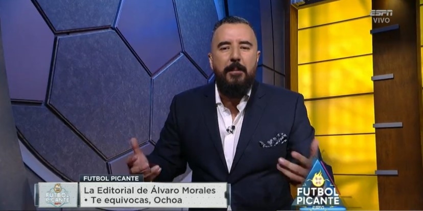 El periodista de ESPN, Álvaro Morales, fue claro en su editorial contra Ochoa