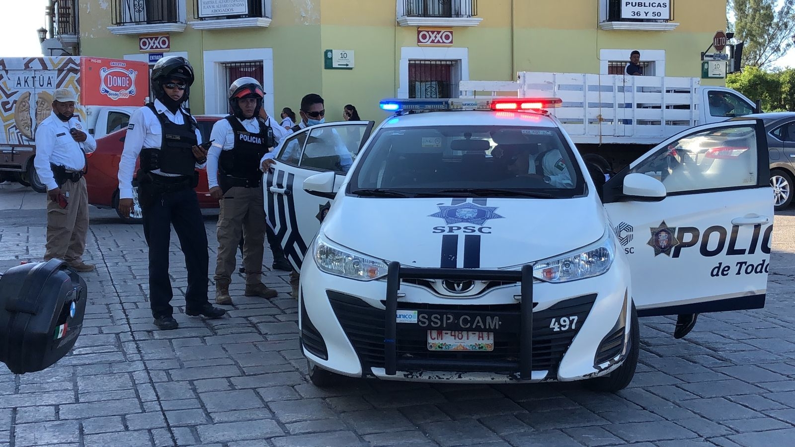 Conductor 'armado' causa movilización policiaca en el Centro de Campeche