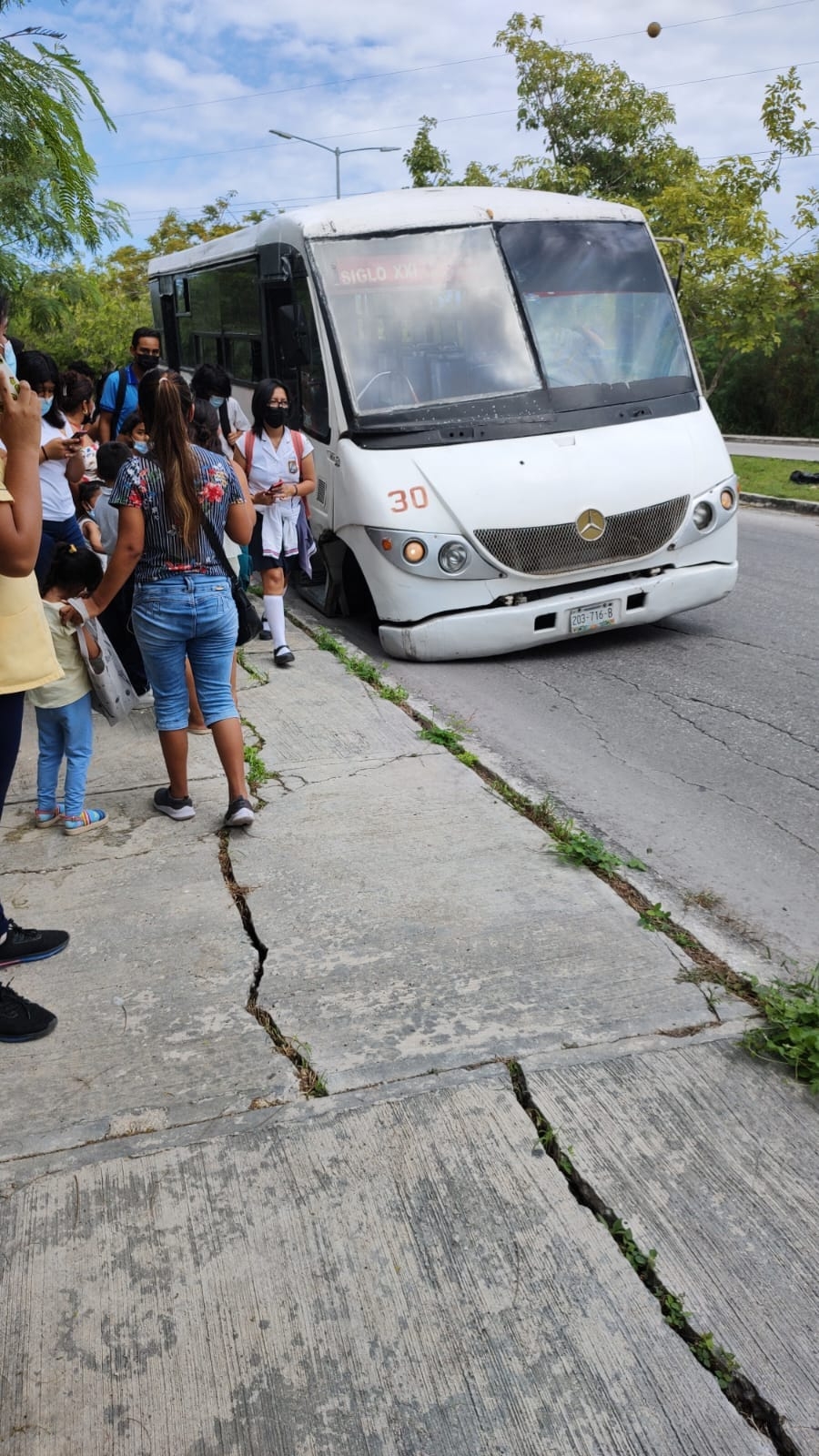 Denuncian mal estado de los camiones de Castamay de la ruta Siglo XXI de Campeche
