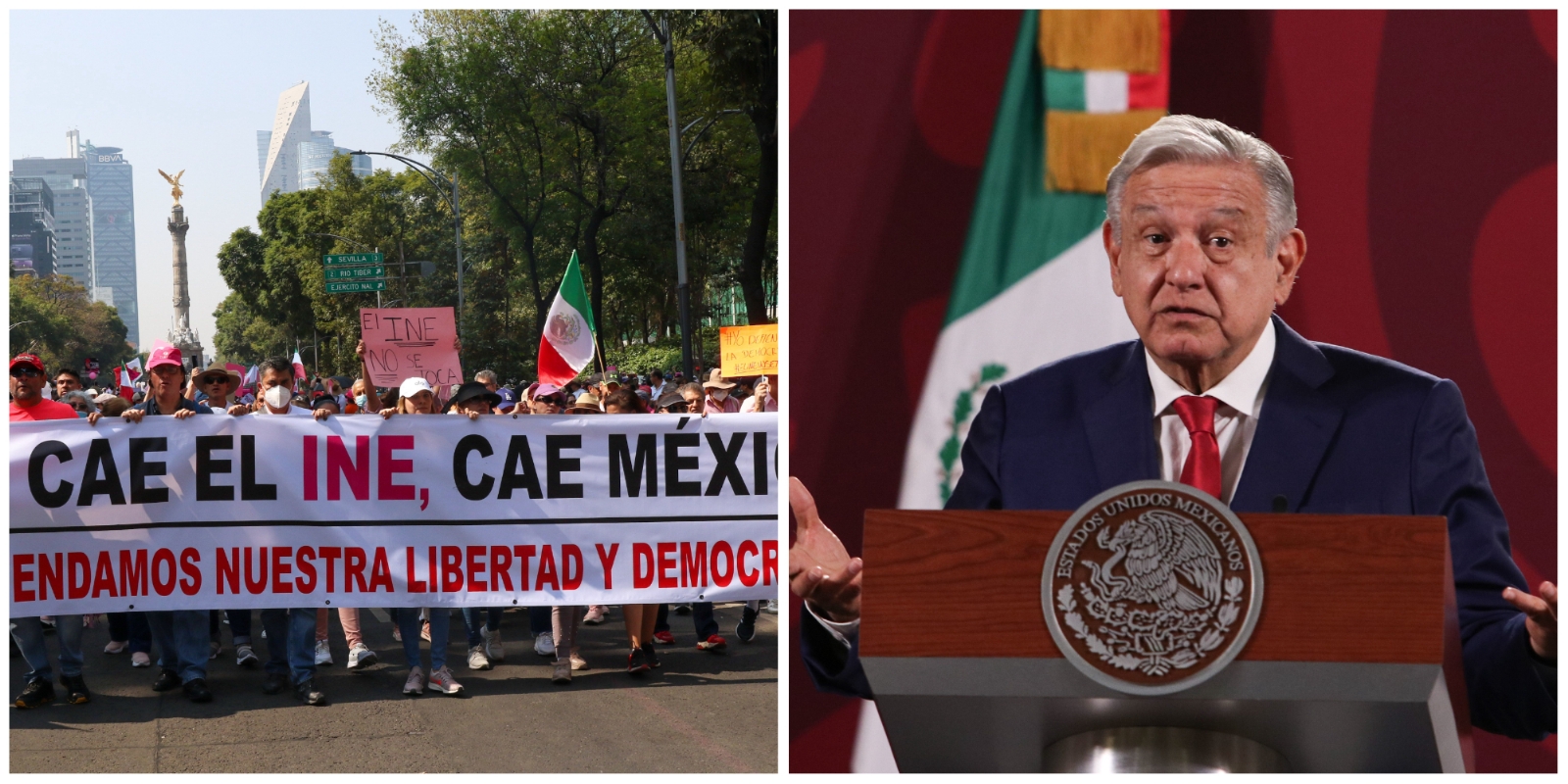 Marcha del INE, un striptease político público del conservadurismo en México: AMLO