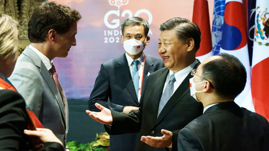 El tenso cruce entre el presidente chino, Xi Jinping, y el primer ministro Trudeau