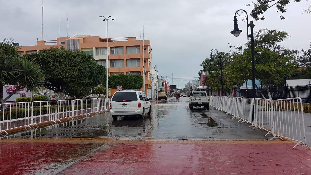 Desde las 6:00 horas se empezó a registrar el mal tiempo en Ciudad del Carmen