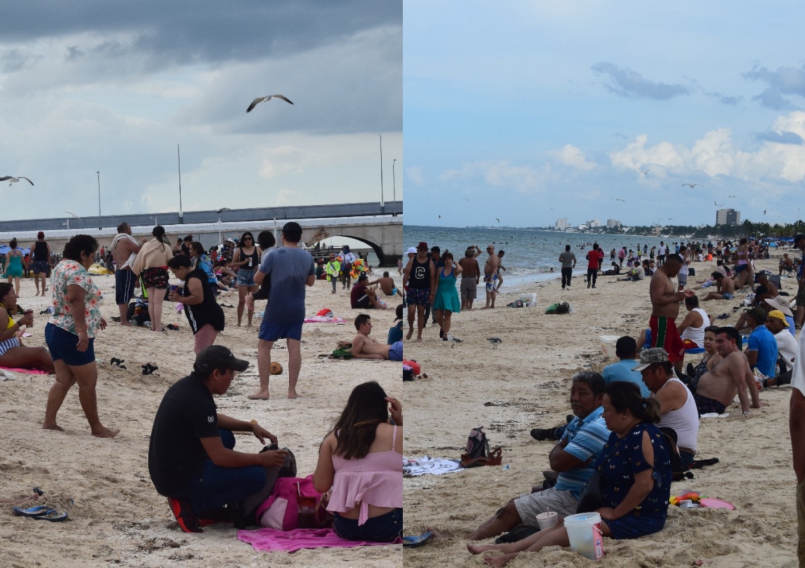 Turistas inundan las playas de Progreso; ha sido el día con más afluencia en noviembre