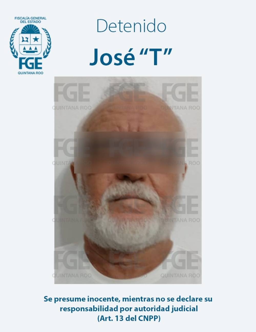 El sujeto es identificado como José "T"