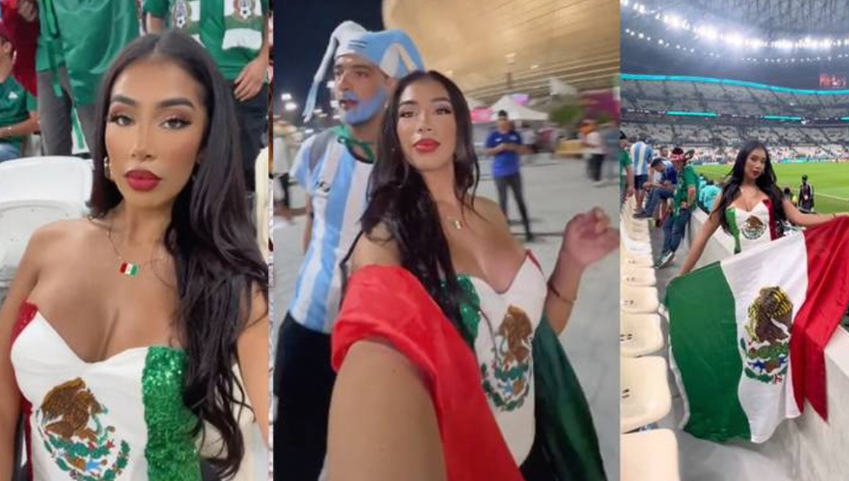 La Chiquitibum de Qatar: Ella es la mexicana que robó suspiros en el partido de México