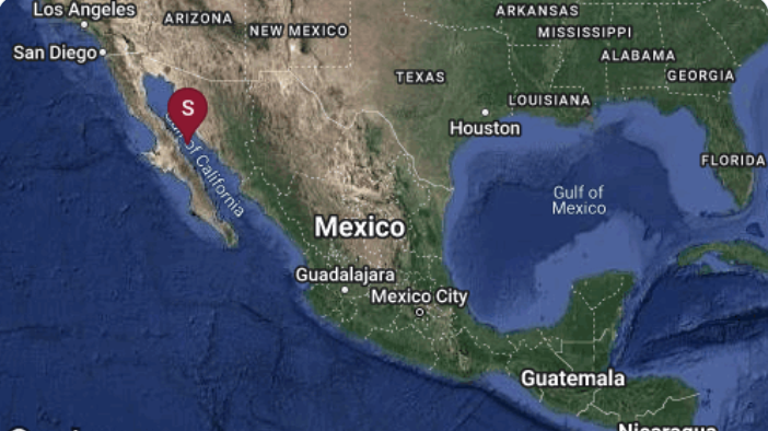 El Sismológico Nacional informó sobre un sismo magnitud 6.3 al norte de Santa Rosalía, Baja California Sur,