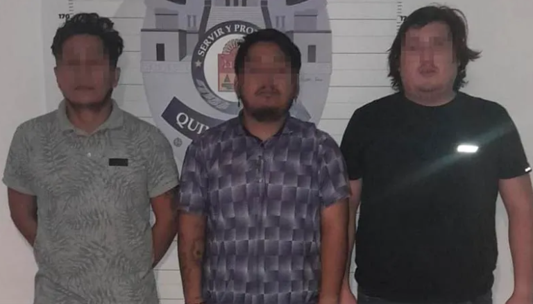 Detienen a tres hombres por el probable delito de lesiones en Cancún