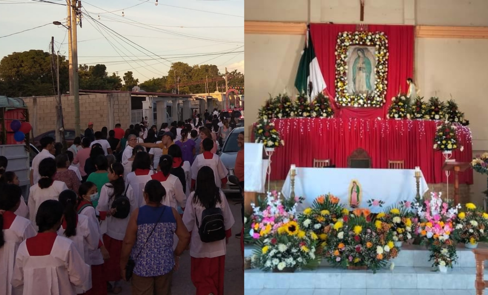 Festejos a la Virgen de Guadalupe en Sabancuy reúne a más de 200 personas