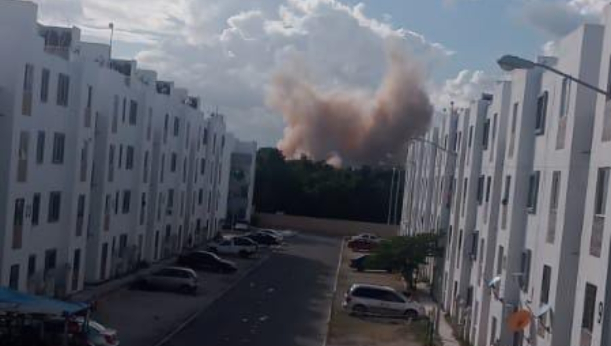 Explosión en un banco de material causa pánico a vecinos de Cancún