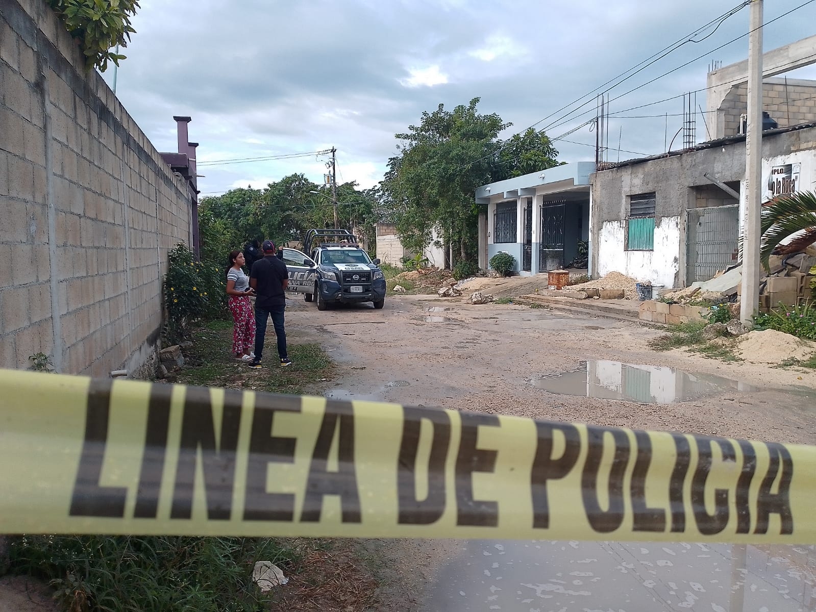 Hieren a dos hombres en el fraccionamiento Cuna Maya en Cancún
