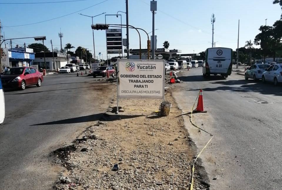 Continúan las obras de construcción del corredor de transporte en el Sur de Mérida