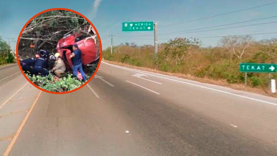 Mujer muere prensada tras aparatoso accidente en la vía Tizimín-Mérida