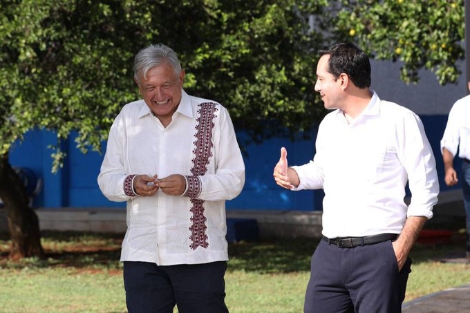 AMLO y Mauricio Vila supervisan avances del Tren Maya y el Gran Parque La Plancha en Yucatán