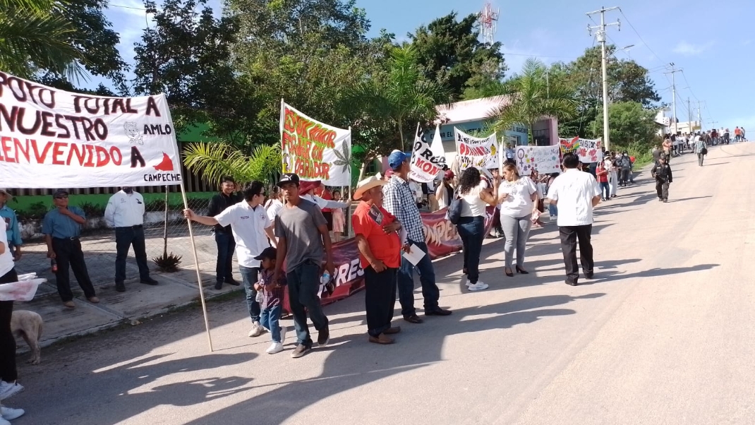 Ciudadanos esperan llegada de AMLO a Escárcega, Campeche: EN VIVO