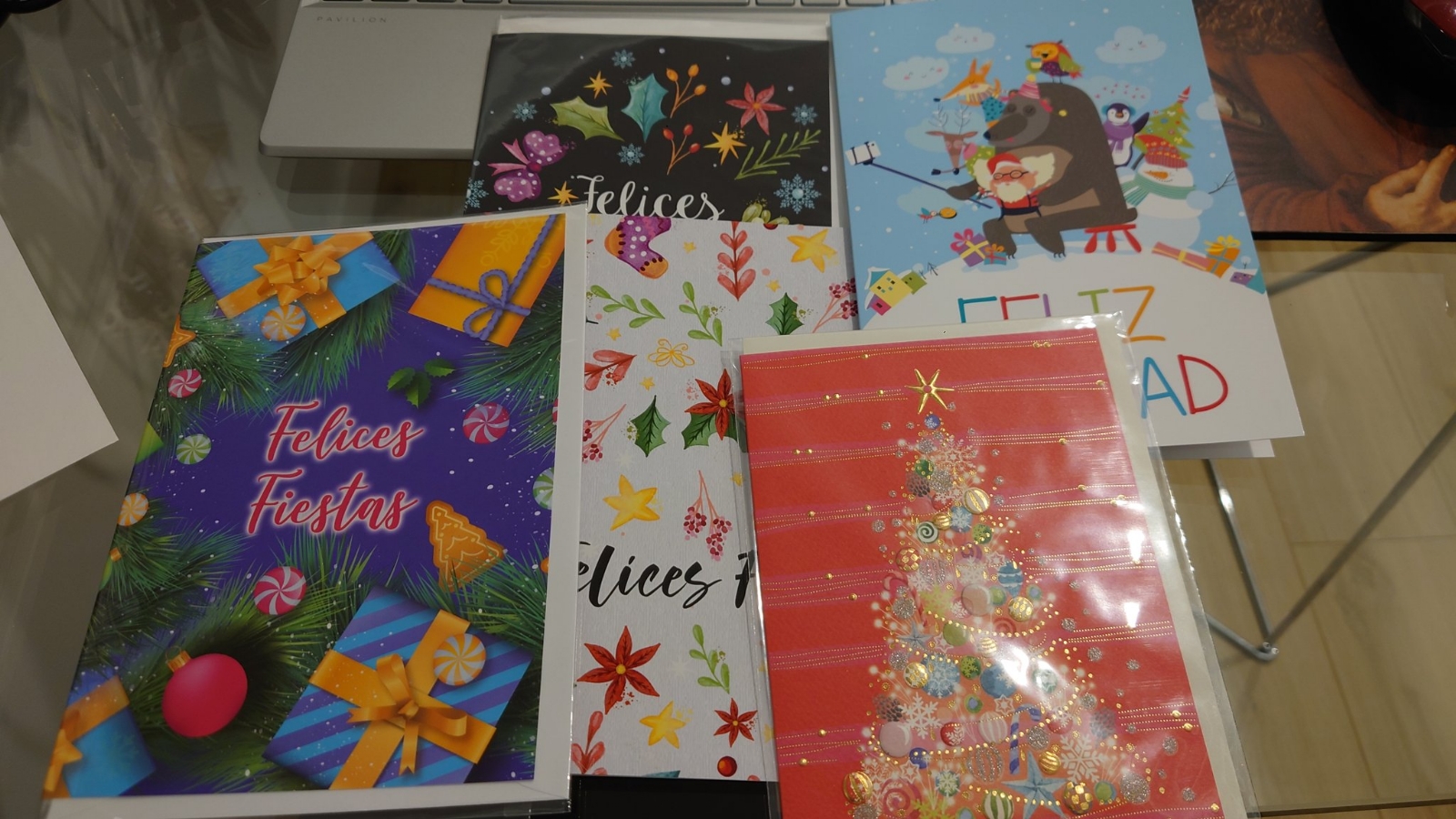 Cinco tarjetas para desear feliz navidad
