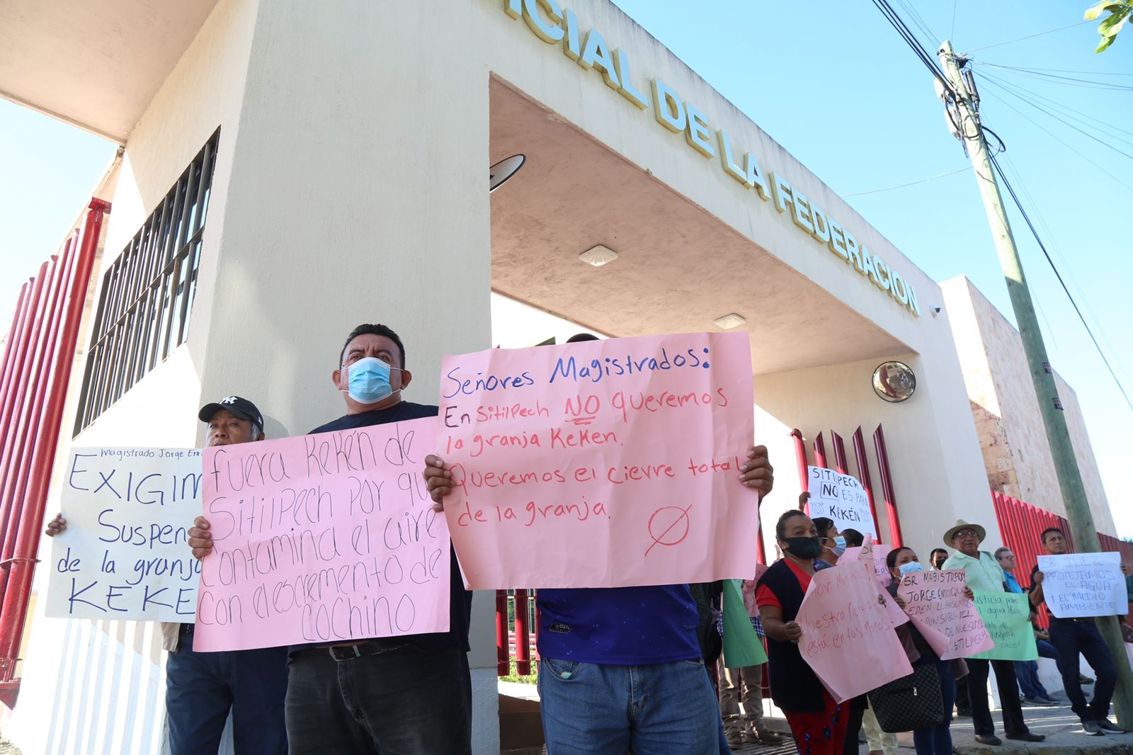 Pobladores de Sitilpech continúan bloqueo a Kekén en el Poder Judicial de Yucatán