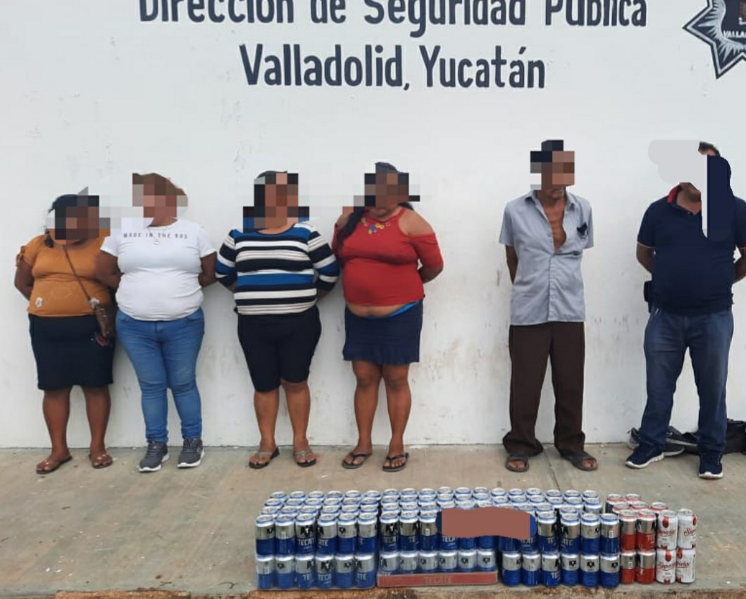 En el operativo policiaco se logró la aprehensión de cuatro mujeres y dos hombres en Valladolid