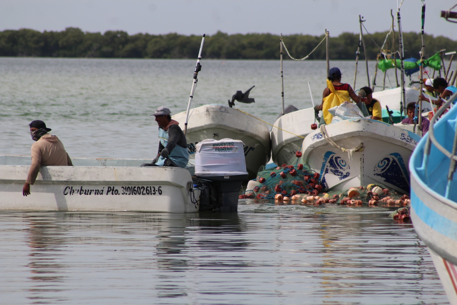 Los lugareños comentaron los riesgos de la actividad pesquera