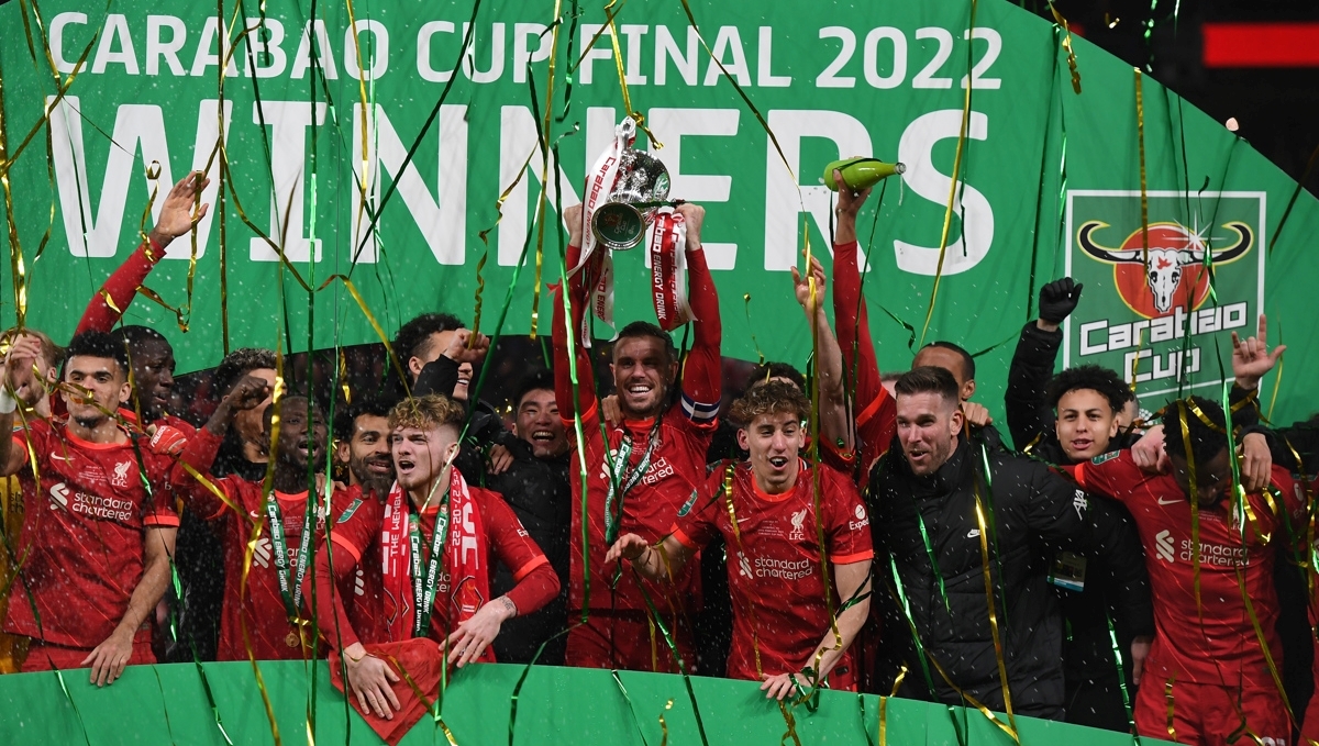 Los Reds ganan su novena Copa de Liga y se convierten en los maximos campeones de este torneo. Foto: EFE