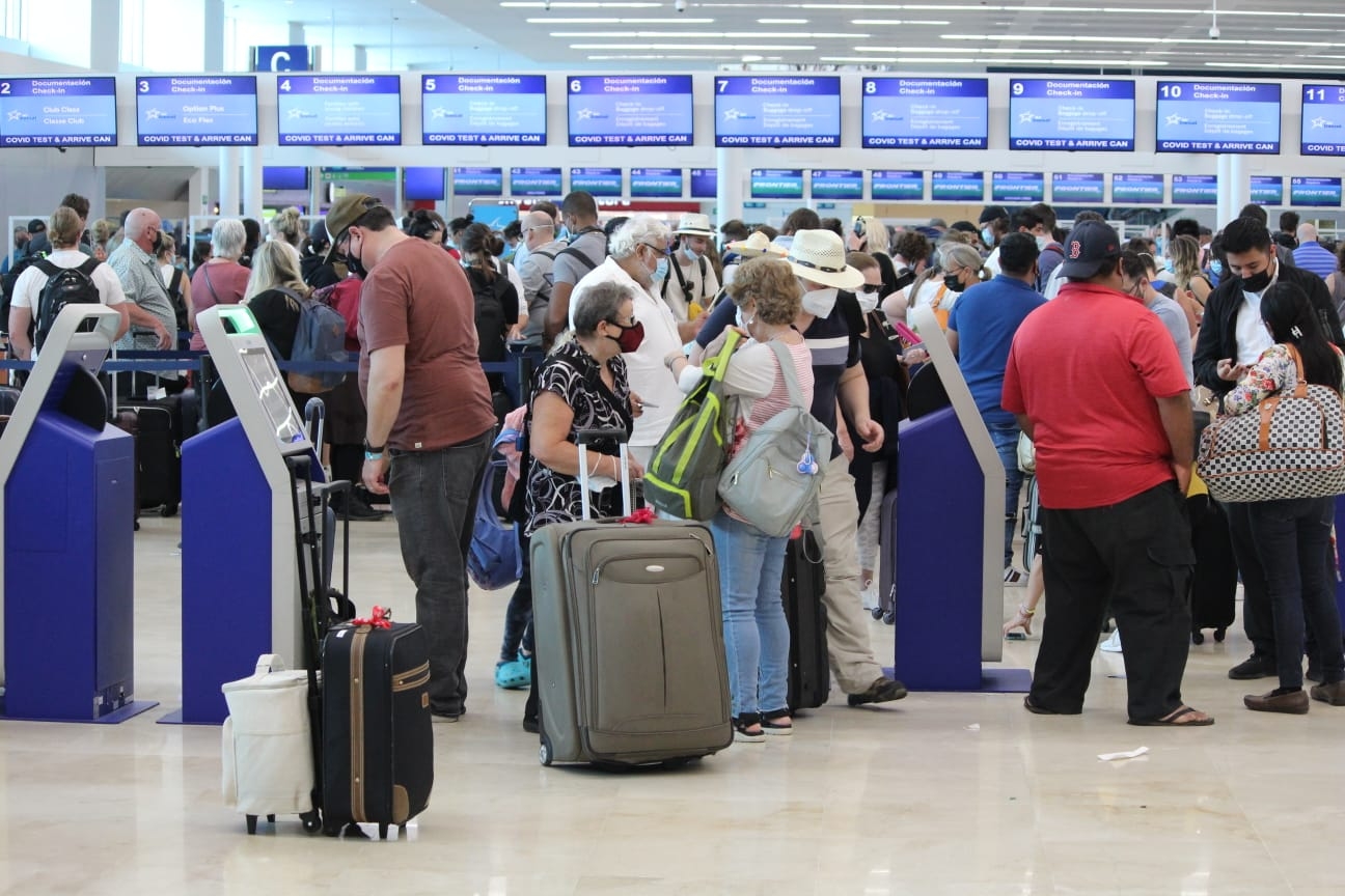 La mayoría de los vuelos cancelados en el aeropuerto de Cancún corresponden a destinos de Estados Unidos y Rusia