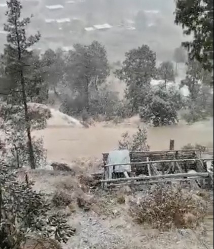 Se registran fuertes nevadas en la Sierra de Durango: VIDEO