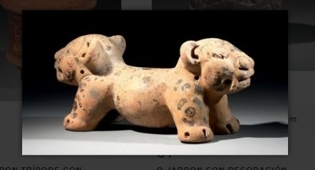 Jaguar con dos cabezas, entre las piezas mayas a subastar en París, Francia