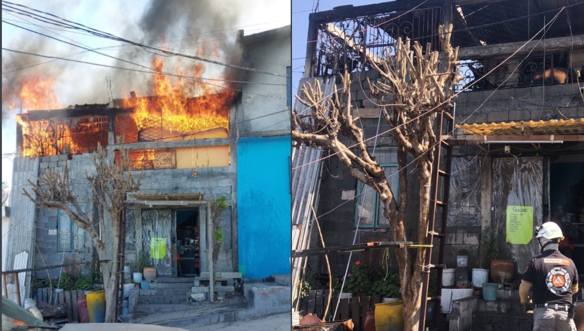 Incendio en vivienda de Nuevo León deja a una mujer y dos menores muertos