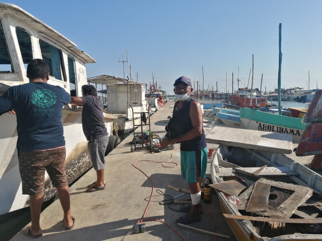 Pescadores de Progreso retomaron actividades después del Frente Frío