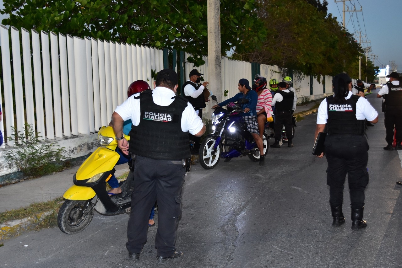 Realizan operativos sorpresa a motociclistas en toda la ciudad de Campeche