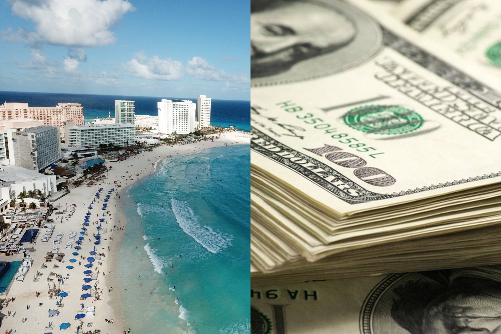 El dólar se cotizó levemente por arriba de los 20 pesos mexicanos, según la casa de cambio dentro del aeropuerto de Cancún, en Quintana Roo