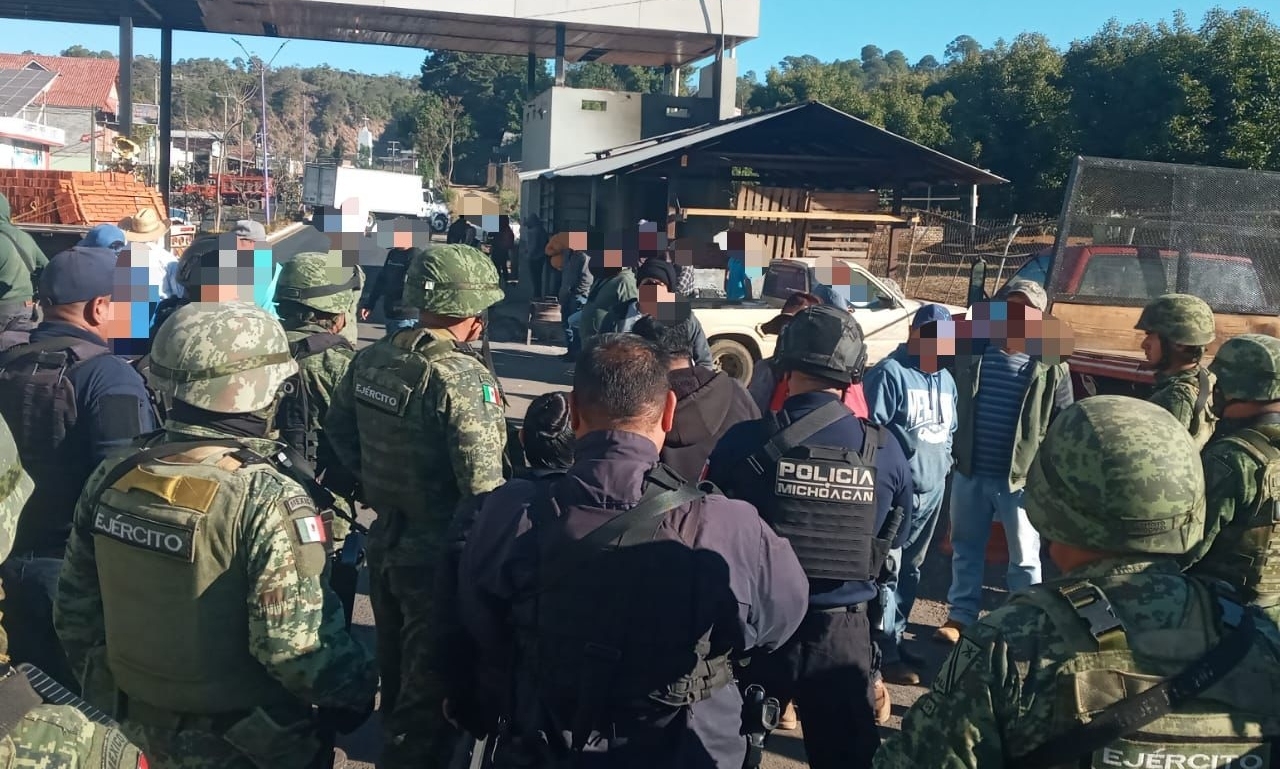 El pasado 10 de marzo se vivieron minutos de tensión en la localidad por los ataques entre grupos criminales. Foto: SSP-Michoacán