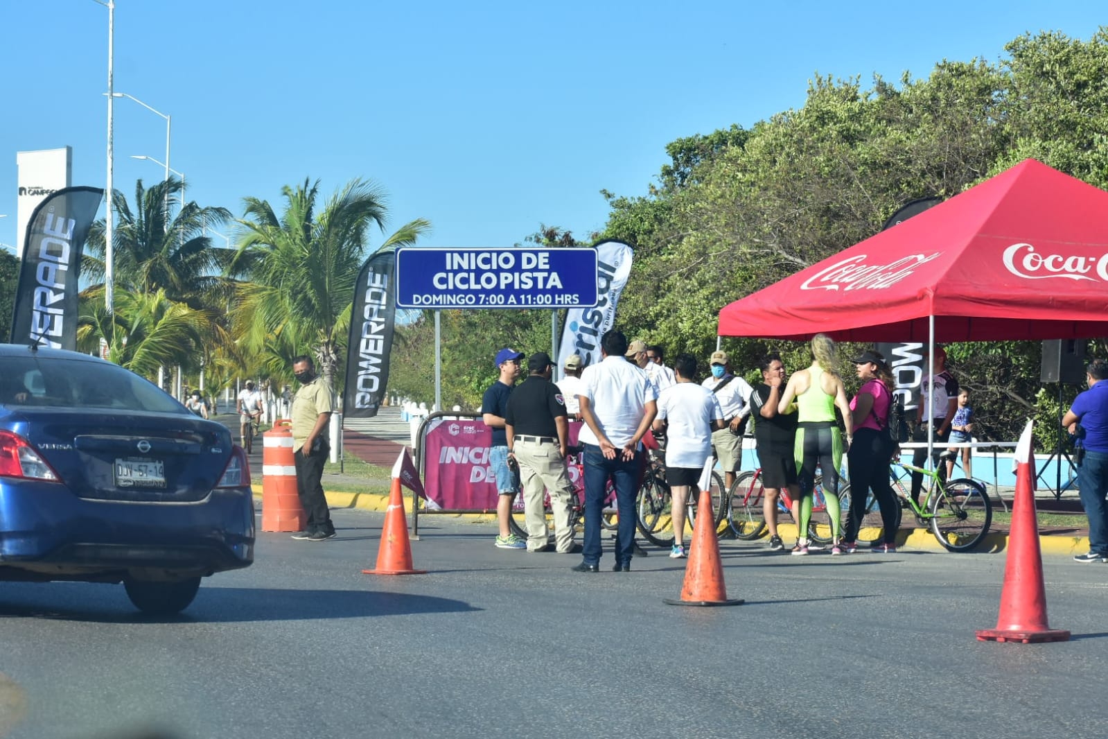 Cierran malecón de Campeche por ciclovía