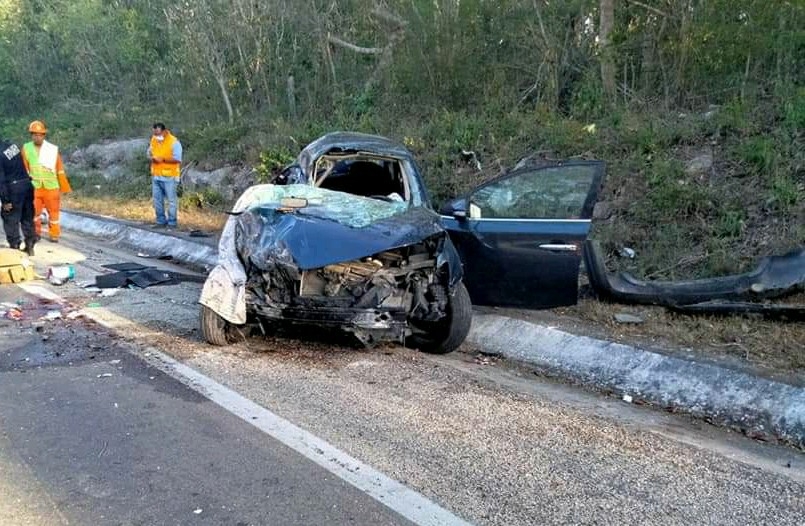 Accidente en la autopista Mérida-Cancún deja un muerto y tres lesionados