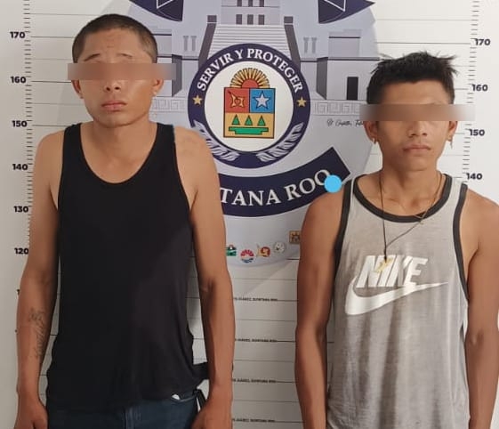 Detienen a dos hombres por narcomenudeo en la Región 235 en Cancún