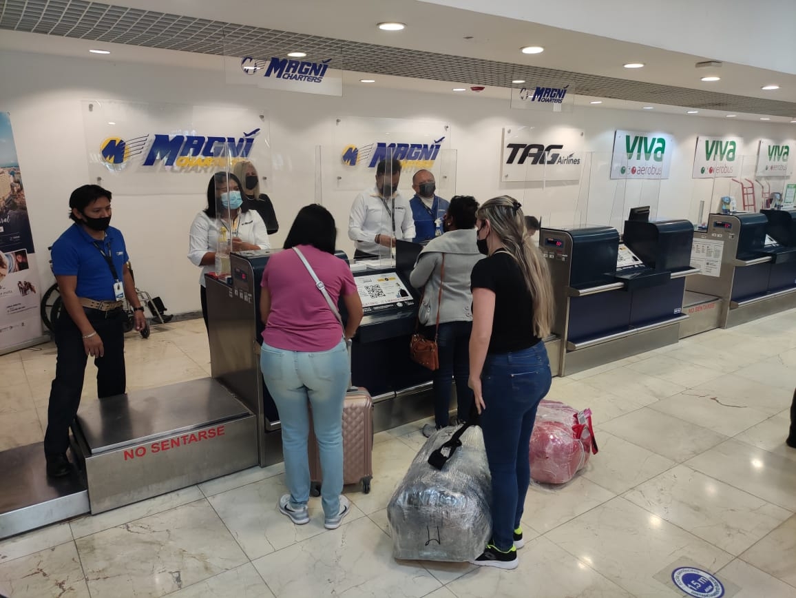 La cantidad de pasajeros que salieron del aeropuerto de Mérida fue menos este Viernes Santo