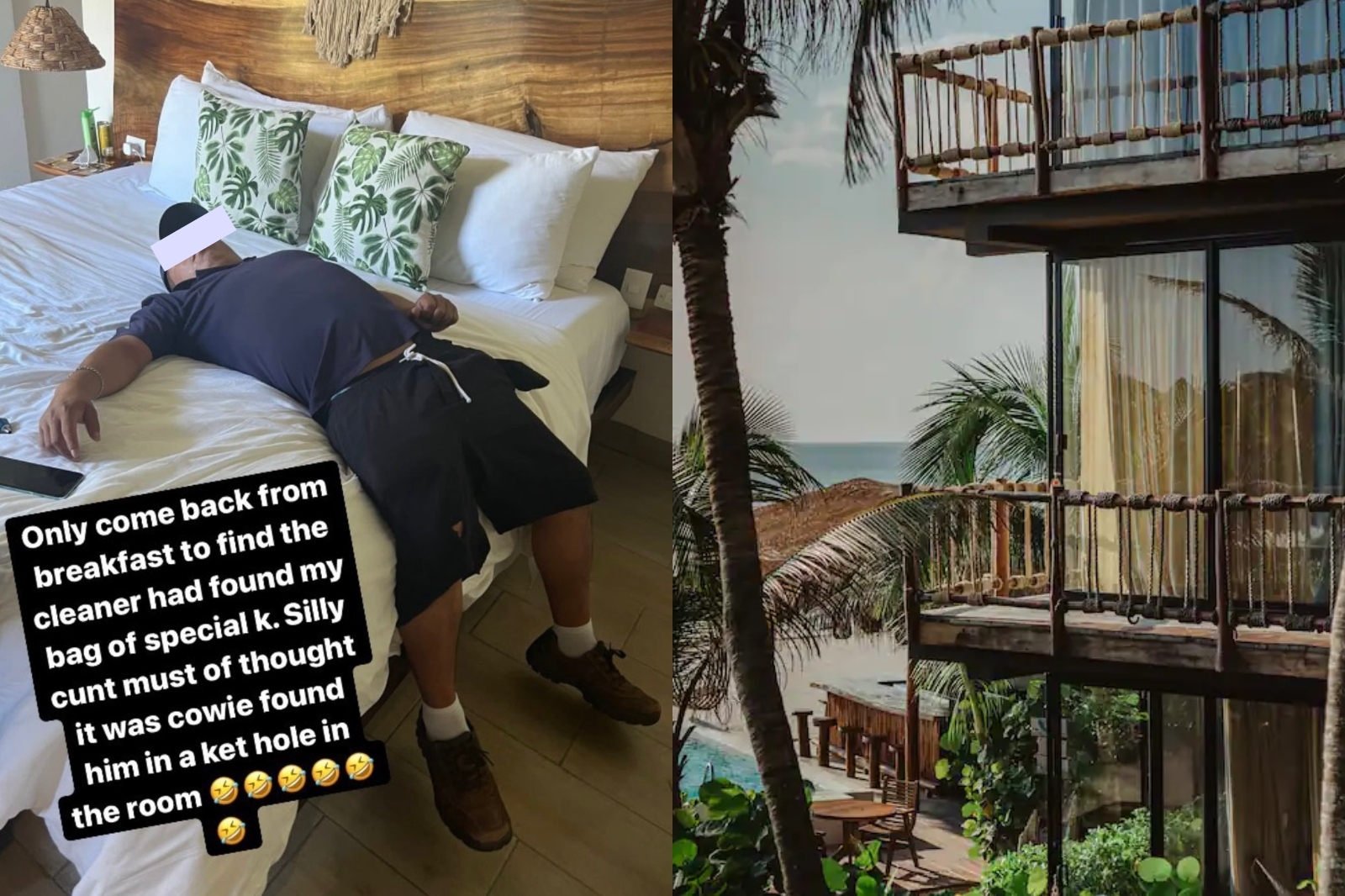 Turista inglés ingresa droga a un hotel de Tulum; empleado la consume: FOTO