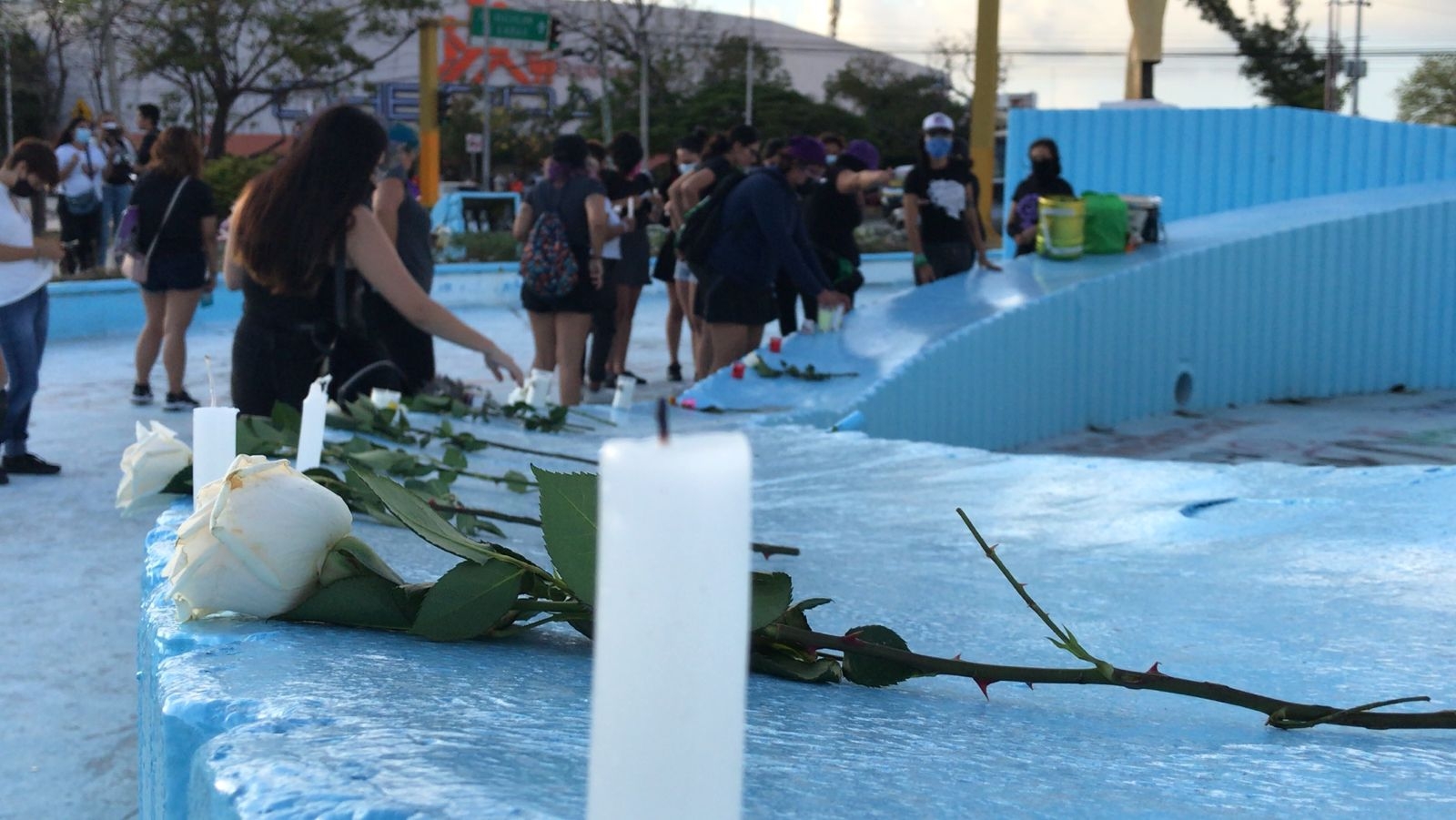 Protesta feminista en Cancún por la muerte de Debanhi Escobar: EN VIVO