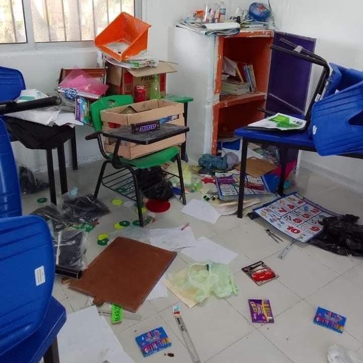 Vandalizan dos escuelas primarias en la comisaría de Flamboyanes, Progreso
