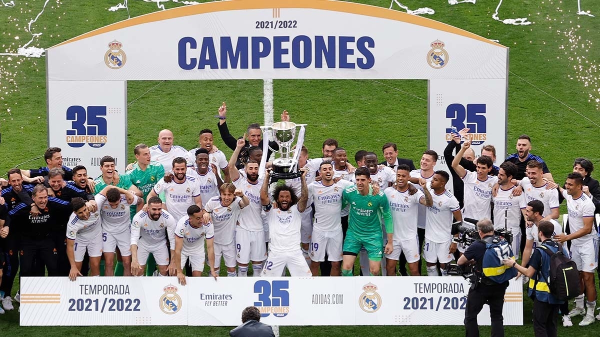 El triunfo del Real Madrid le garantizó su titulo 35 de de la Liga de España