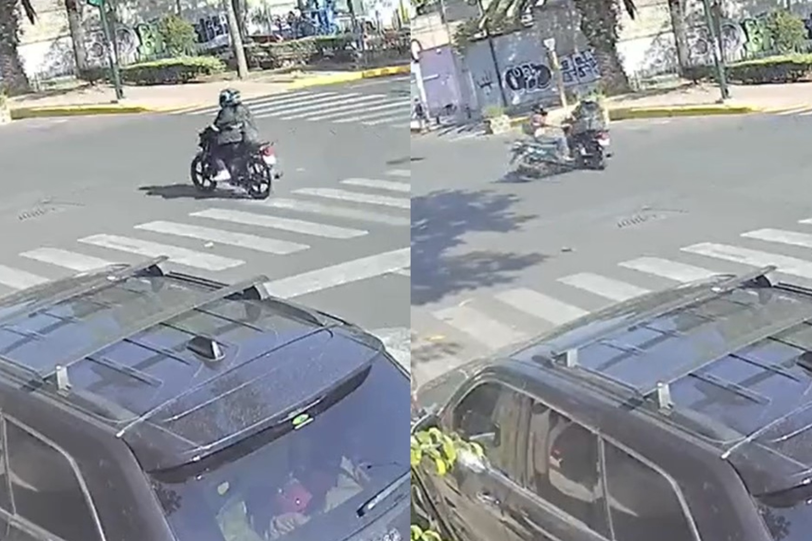 Así ocurrió el brutal choque entre dos motociclistas en la CDMX: VIDEO