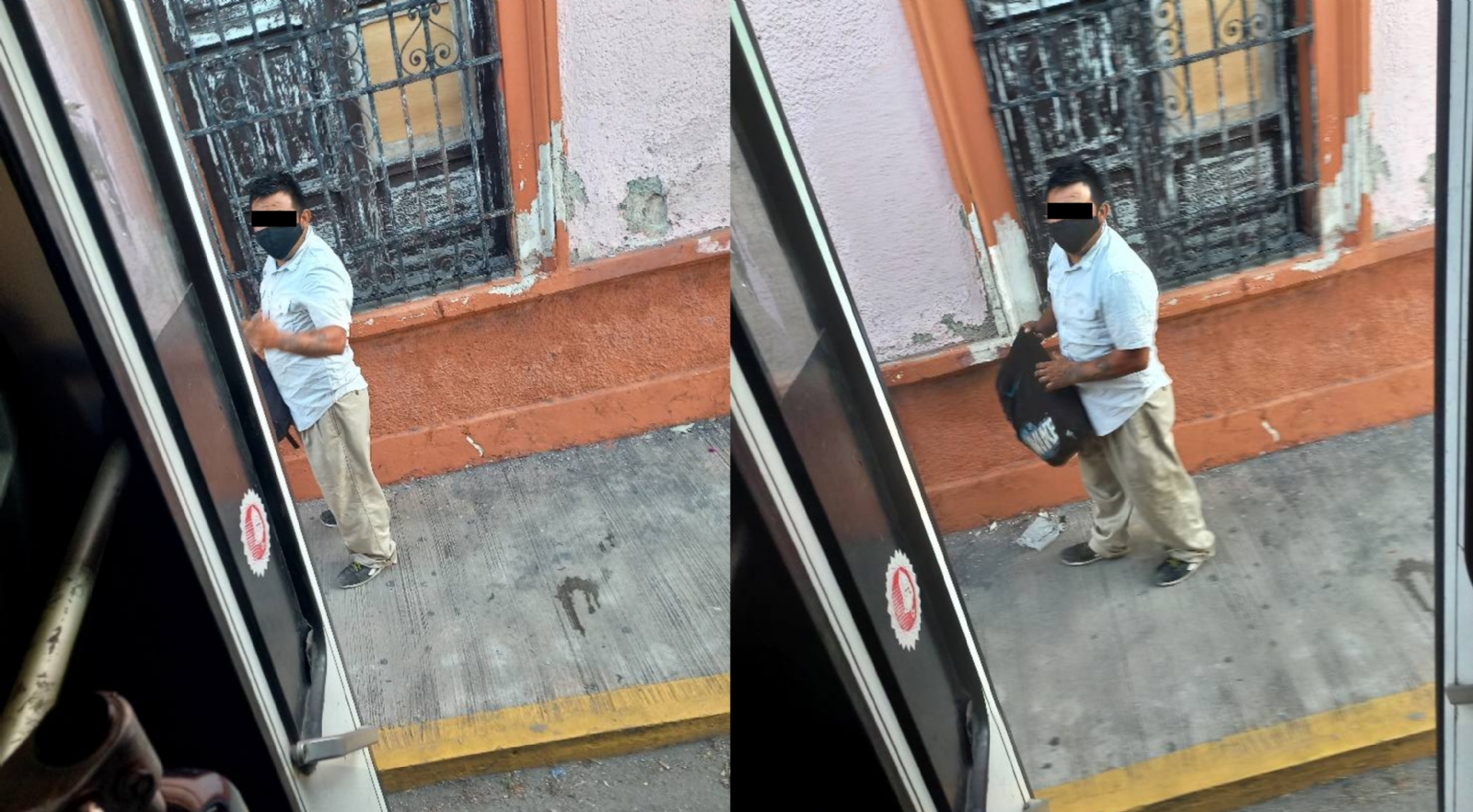 Exhiben a hombre tras tocar a una joven en un camión de Mérida